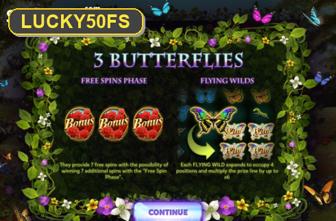 3 Butterflies — слот Red Rake